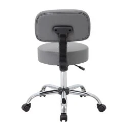 Boss Caressoft Armless Antimicrobial Medical Stool W/Back Cushion, Gray (B245-GY) 8 Boss Caressoft Armless Antimicrobial Medical Stool W/Back Cushion, Gray (B245-GY) -Popular Furniture 30342C5C 831E 4F93 A6526EEF3C1C952F s7