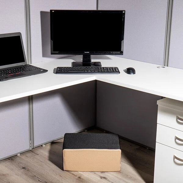 Mind Reader Harmony Collection Footrests, Black/Beige (FTCUSH-BLK) 1 Mind Reader Harmony Collection Footrests, Black/Beige (FTCUSH-BLK)