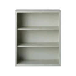Hirsh HL8000 Series 3-Shelf 42"H Steel Bookcase, Light Gray (21991)