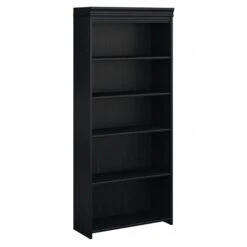 Bush Furniture Fairview 5 Shelf Bookcase, Antique Black (WC53965-03)
