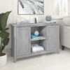 Bush Furniture Key West 30" Accent Cabinet With Doors And 4 Shelves, Cape Cod Gray (KWS146CG-03)
