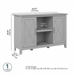 Bush Furniture Key West 30" Accent Cabinet With Doors And 4 Shelves, Cape Cod Gray (KWS146CG-03) 9 Bush Furniture Key West 30" Accent Cabinet With Doors And 4 Shelves, Cape Cod Gray (KWS146CG-03) -Popular Furniture 819D810E 4115 490F B4141B08EFFEF35C s7