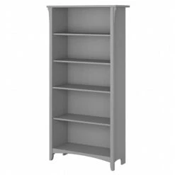 Bush Furniture Salinas 5 Shelf Bookcase, Cape Cod Gray (SAB132CG-03)
