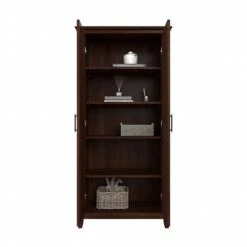 Bush Furniture Key West 65.98" Tall Storage Cabinet With Doors And 5 Shelves, Bing Cherry (KWS266BC-03) 13 Bush Furniture Key West 65.98" Tall Storage Cabinet With Doors And 5 Shelves, Bing Cherry (KWS266BC-03) -Popular Furniture AD4F799D CC18 474B 998B44400DD025DF s7