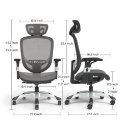 Quill Brand® Hyken Technical Mesh Task Chair, Charcoal Gray -Popular Furniture B2C408D3 4B77 4ED6 BD9E5B60A05BED86 s7
