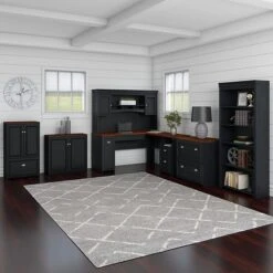 Bush Furniture Fairview 5 Shelf Bookcase, Antique Black (WC53965-03) -Popular Furniture EB88E9B6 425C 4DAF 860223612FD5D81B s7