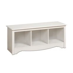 Prepac™ Composite Wood Cubbie Bench, White -Popular Furniture m000070326 s7