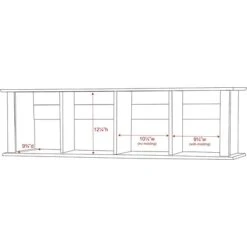 Prepac™ Wall Mounted Desk Hutch, 48" X 11.5", White (WHD-1348) -Popular Furniture m000070364 s7