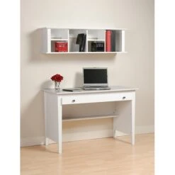Prepac™ Wall Mounted Desk Hutch, 48" X 11.5", White (WHD-1348) -Popular Furniture m000070373 s7
