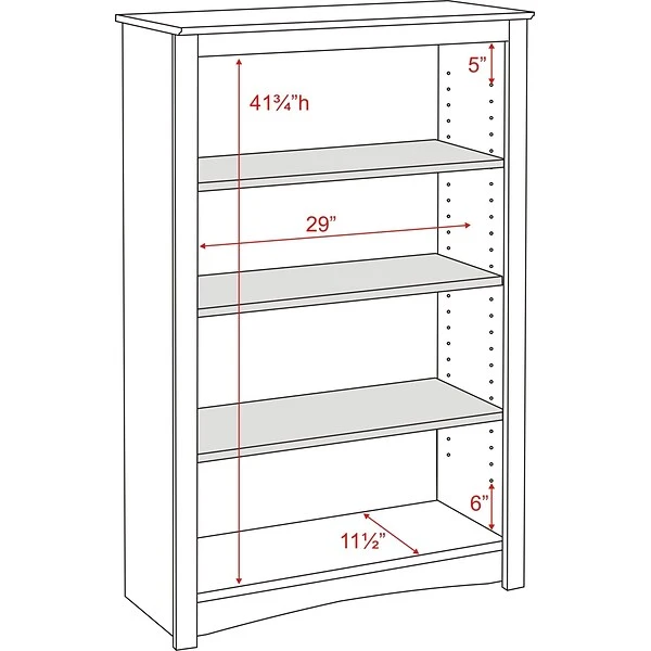 Prepac™ 4 Shelf Bookcase, Espresso 2 Prepac™ 4 Shelf Bookcase, Espresso - Image 2