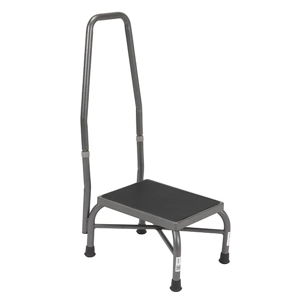 Drive Medical Heavy Duty Bariatric Footstool With Rubber Platform; With Handrail 1 Drive Medical Heavy Duty Bariatric Footstool With Rubber Platform; With Handrail