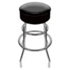 Trademark 30" High Grade Padded Swivel Bar Stool, Black