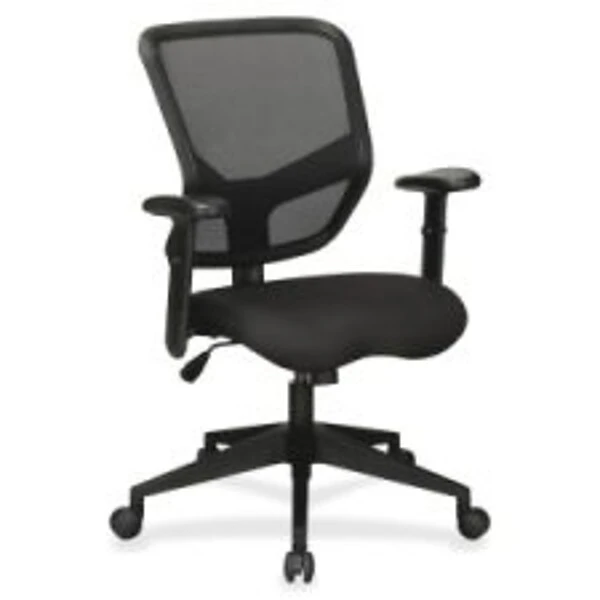 Lorell Executive Mesh Mid-Back Chair, Black 1 Lorell Executive Mesh Mid-Back Chair, Black