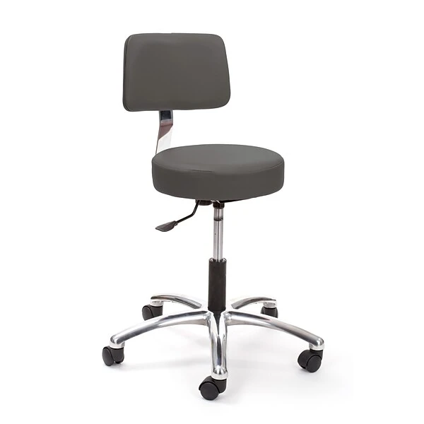 Brandt Airbuoy 17422 14" Pneumatic Stool With Backrest, Charcoal 1 Brandt Airbuoy 17422 14" Pneumatic Stool With Backrest, Charcoal