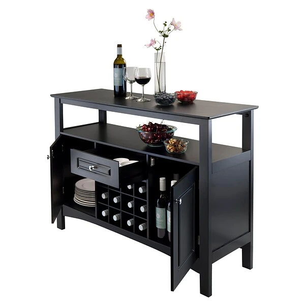 Winsome® Jasper 32.13" Wood Storage Buffet, Black 2 Winsome® Jasper 32.13" Wood Storage Buffet, Black - Image 2