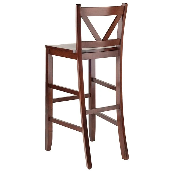 Winsome V-Back 29" Bar Stools, Walnut, Set Of 2 (94259) 5 Winsome V-Back 29" Bar Stools, Walnut, Set Of 2 (94259) - Image 5