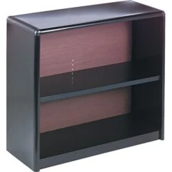 Safco ValueMate Economy 2-Shelf 28"H Steel Bookcase, Black (7170BL)