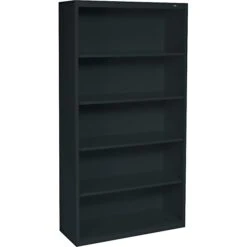 Tennsco® Metal Bookcases In Black, 66"