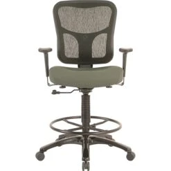 Tempur-Pedic® TP8200 Ergonomic Fabric Mid-Back Drafting Stool, Olive -Popular Furniture s0555576 s7