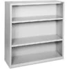 Lorell Fortress Series 3-Shelf 42" Bookcases, Light Gray (LLR41283)