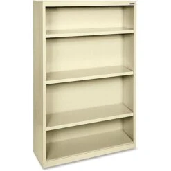 Lorell Fortress Series 4-Shelf 60"Bookcase, Putty (LLR41287)