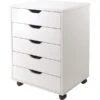 Winsome Halifax 5-Drawer Composite Wood Cabinet, White (10519)