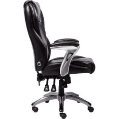 Serta Ergo-Executive Office Chair, Bonded Leather, Black (43676OSS)