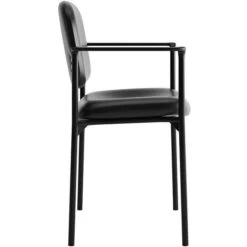 HON Scatter Stacking Guest Chair, Fixed Arms, Black SofThread Leather NEXT2018 NEXT2Day -Popular Furniture s0835577 s7