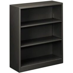 Popular Furniture 19 HON® Brigade Steel Bookcase, Charcoal, 3-Shelf, 41"H