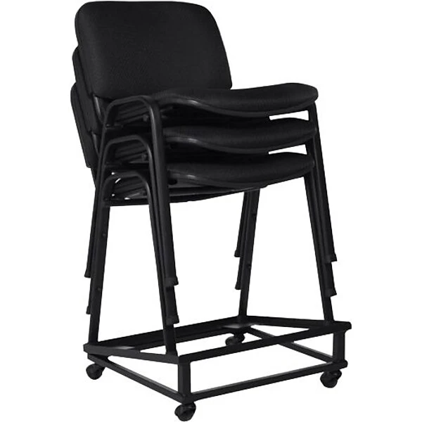 Offices To Go® Armless Stack Chair, Fabric, Black, Seat: 18"Wx17 1/2"D, Back: 18"Wx12 1/2"H, 2/CT 1 Offices To Go® Armless Stack Chair, Fabric, Black, Seat: 18"Wx17 1/2"D, Back: 18"Wx12 1/2"H, 2/CT