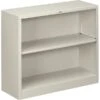 HON® Brigade™ 2-Shelf Metal Bookcase, Gray