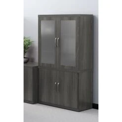 Safco 29 1/2"H Aberdeen Storage Cabinet, Gray Steel (ASCLGS)