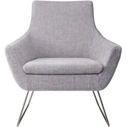 Popular Furniture 9 Adesso Home Kendrick Fabric Lounge Chair, Light Gray (GR2002-03)