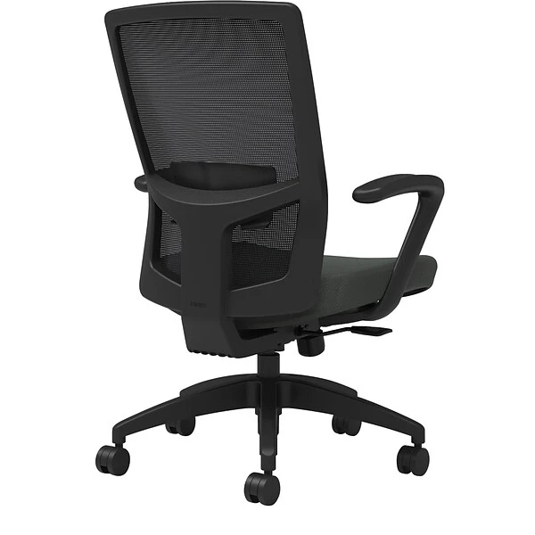 Union & Scale Workplace2.0™ Fabric Task Chair, Iron Ore, Adjustable Lumbar, Fixed Arms, Synchro Seat Slide 1 Union & Scale Workplace2.0™ Fabric Task Chair, Iron Ore, Adjustable Lumbar, Fixed Arms, Synchro Seat Slide