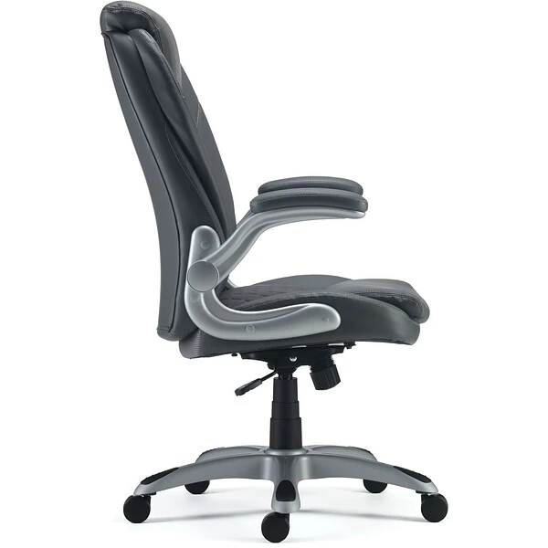 Quill Brand® Sorina Bonded Leather Chair, Grey (53253) 1 Quill Brand® Sorina Bonded Leather Chair, Grey (53253)