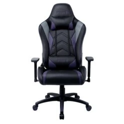 Quill Brand® Emerge Vartan Bonded Leather Gaming Chair, Purple/Black (59259)