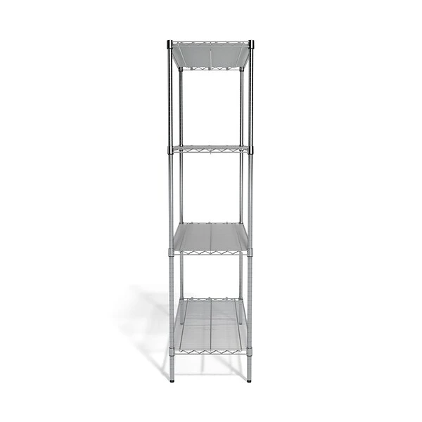 Coastwide Professional™ 4-Shelf Wire Unit, 48"W, Chrome (CW25477) 2 Coastwide Professional™ 4-Shelf Wire Unit, 48"W, Chrome (CW25477) - Image 2