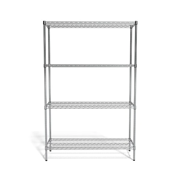 Coastwide Professional™ 4-Shelf Wire Unit, 48"W, Chrome (CW25477) 1 Coastwide Professional™ 4-Shelf Wire Unit, 48"W, Chrome (CW25477)