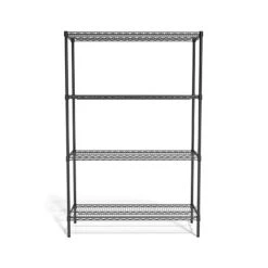 Coastwide Professional™ 4-Shelf Wire Unit, 48"W, Black (CW25471)