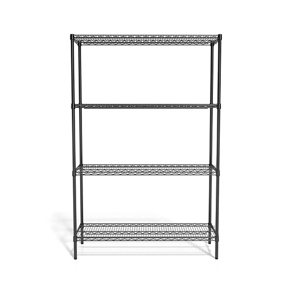 Coastwide Professional™ 4-Shelf Wire Unit, 48"W, Black (CW25471) 1 Coastwide Professional™ 4-Shelf Wire Unit, 48"W, Black (CW25471)