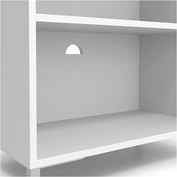 Union & Scale™ Essentials 3 Shelf 45"H Laminate Bookcase, White (UN56976) 2 Union & Scale™ Essentials 3 Shelf 45"H Laminate Bookcase, White (UN56976) - Image 2