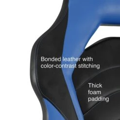 Quill Brand® Luxura Faux Leather Racing Gaming Chair, Black And Blue (51464-CC) 15 Quill Brand® Luxura Faux Leather Racing Gaming Chair, Black And Blue (51464-CC) -Popular Furniture s1214440 s7
