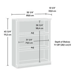 Sauder Select Collection 3-Shelf Bookcase, Oiled Oak (410372) -Popular Furniture sp104219386 s7