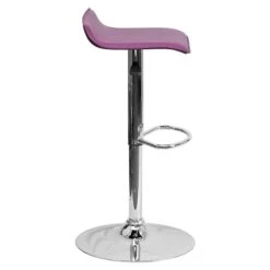 Flash Furniture 15" X 15" Vinyl Adjustable Height Bar Stool W/Chrome Base, Purple -Popular Furniture sp109853463 s7