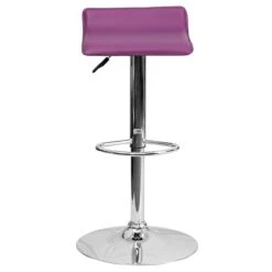 Flash Furniture 15" X 15" Vinyl Adjustable Height Bar Stool W/Chrome Base, Purple -Popular Furniture sp109853464 s7