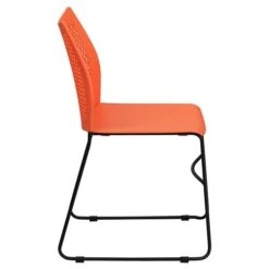 Flash Furniture Hercules Series Plastic Stack Chair, Orange (RUT498AORANGEGG) -Popular Furniture sp109937688 s7