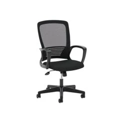 HON Mesh High-Back Chair, Center-Tilt, Fixed Arms, Black Frame, Black (BSXVL525ES10)