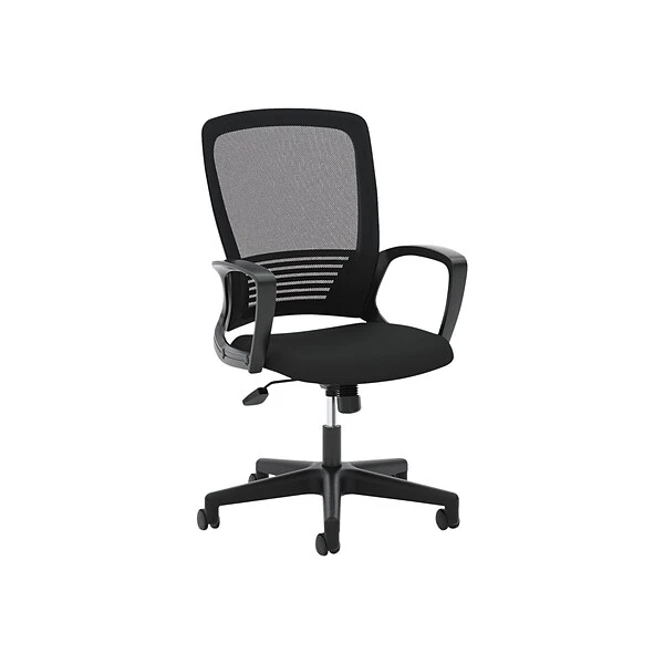HON Mesh High-Back Chair, Center-Tilt, Fixed Arms, Black Frame, Black (BSXVL525ES10) 1 HON Mesh High-Back Chair, Center-Tilt, Fixed Arms, Black Frame, Black (BSXVL525ES10)