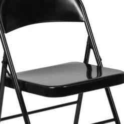 Flash Furniture HERCULES Series Metal Folding Chair, Black, 2/Pack (2BDF002BK) -Popular Furniture sp112116859 s7