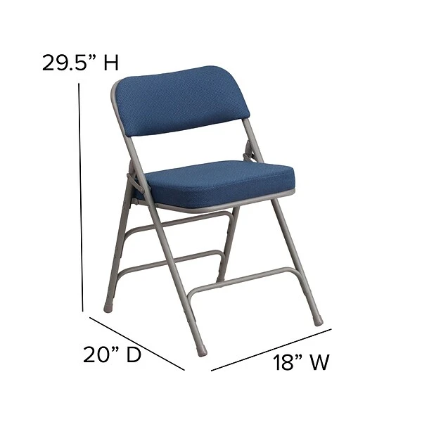 Flash Furniture HERCULES Series Fabric Folding Chair, Navy, 2/Pack (2AWMC320AFNVY) 7 Flash Furniture HERCULES Series Fabric Folding Chair, Navy, 2/Pack (2AWMC320AFNVY) - Image 7